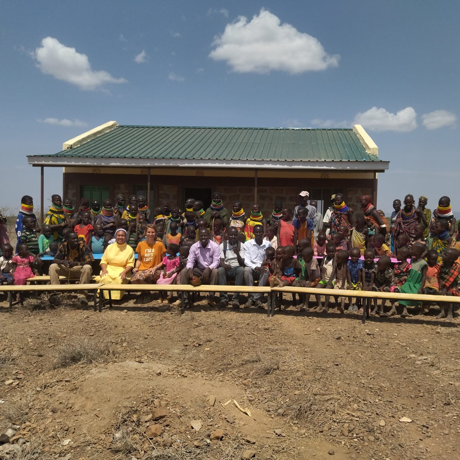 Pupils at the new kindergarten in Turkana